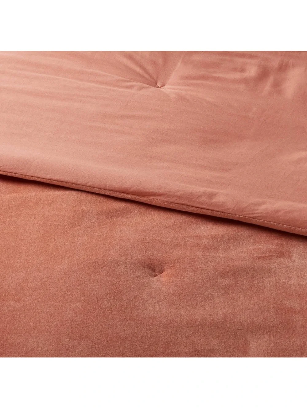 Threshold King Velvet Comforter and Sham 3 piece Set •Light Terracotta•
